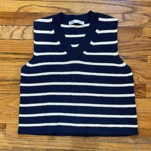 Zara Striped Sweater Vest - size Small